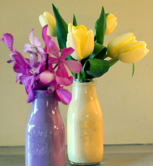 Milk bottles