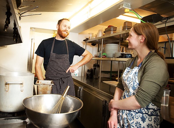 Chef Tom Giblin and writer Olivia Bevan