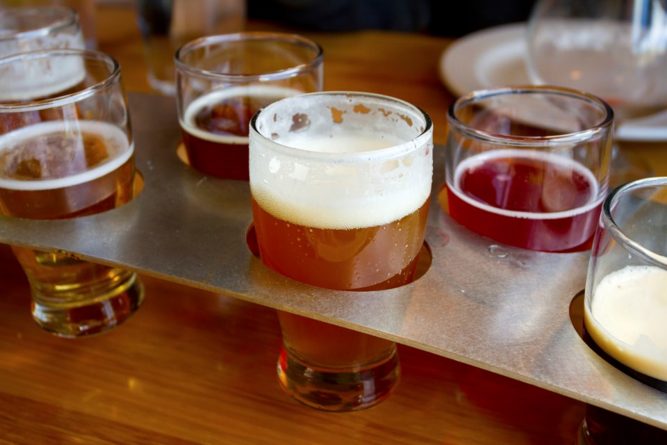 beer tasting flight