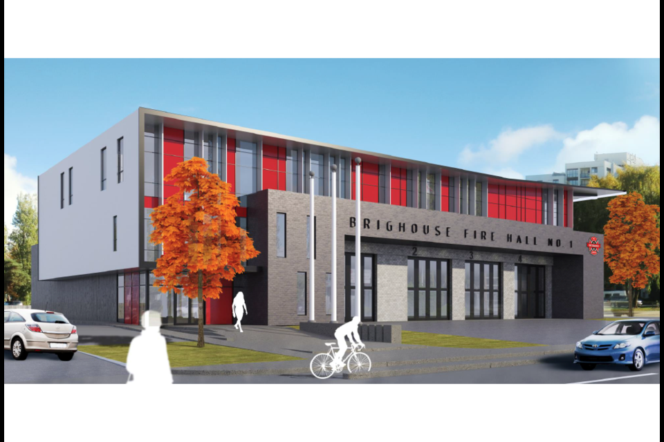 The new Brighouse Fire Hall No. 1 as designed by HCMA architecture firm. The opening is planned for "early 2017."