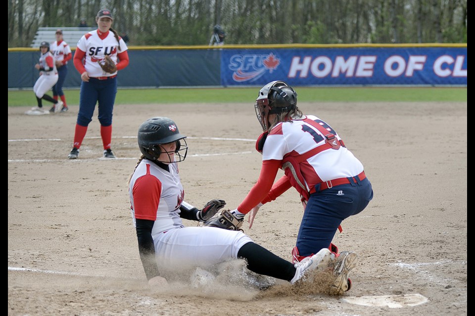 Simon Fraser University vs Northwest Nazarene in Great Northwest conference softball.