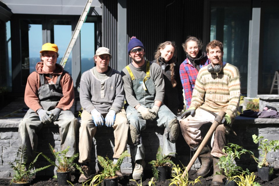 The crew of Bowenshire Stoneworks from left: Amos Rosen, Scott Fraser, Mac Davidson, Katie Mainwaring, Chelsea Mainwaring, and Brandon Hall.