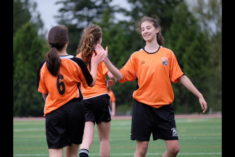 Burnaby Central vs New West soccer at Bby Central