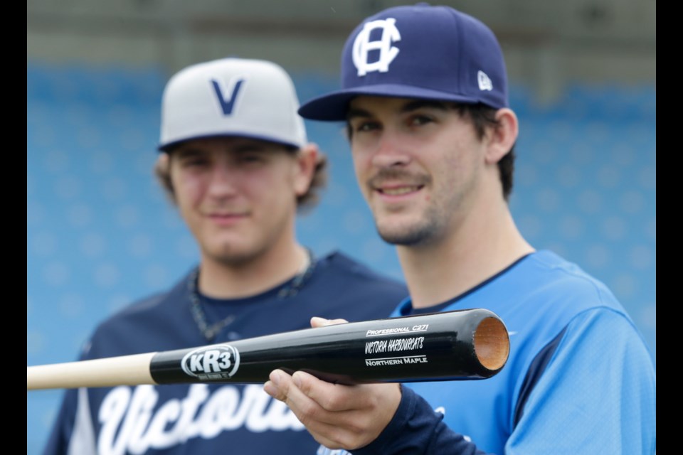 HarbourCats Connor Russell, left, and his brother Austin are two of the three Victoria natives on the team's 2013 roster.