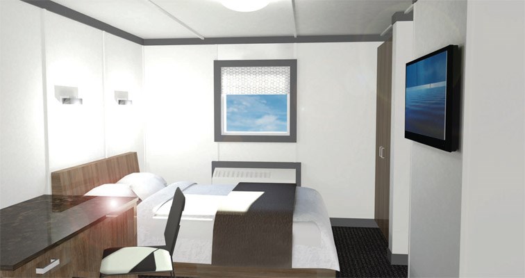 An artist's rendition of worker accommodations for the Site C dam project near Fort St. John.