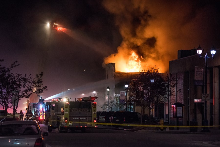 The blaze on Third Avenue Wednesday night.