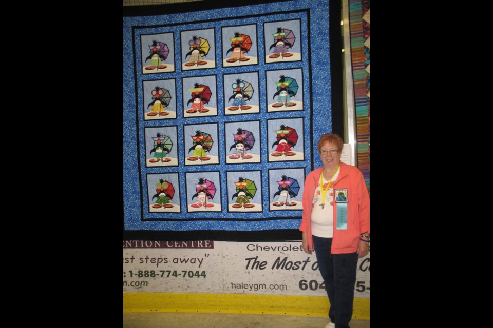 Quilt Show chair Lois Anderson’s penguins drew chuckles from viewers.