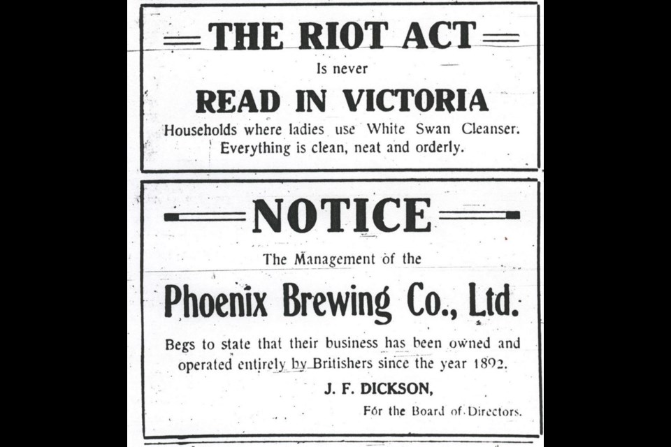 Newspaper notices in the wake of the riot ranged from the humorous to the xenophobic.