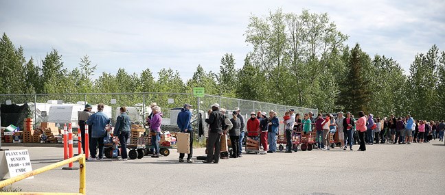 Cloudy skies and a chance of rain did not deter many from coming out and lining up early for the David Douglas Botanical Garden Society 2015 Annual Plant sale at UNBC Sunday morning.