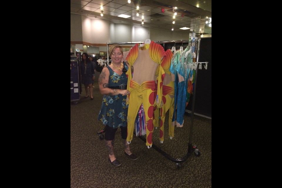 Multiple costume changes during Cirque du Soleil’s Varekai means head of wardrobe Collette Living-ston has her hands full.