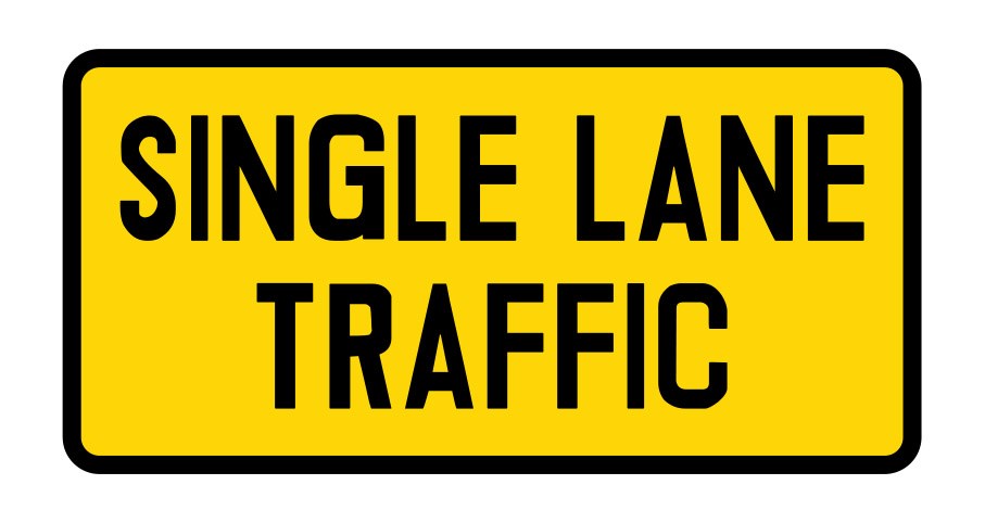 single lane traffic