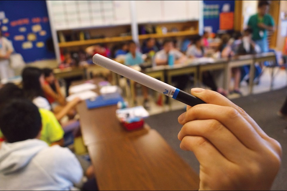 E-cigarettes are making their appearances in Richmond schools as Health Canada and the BC Minister of Health scramble to put in regulations. May, 2015.