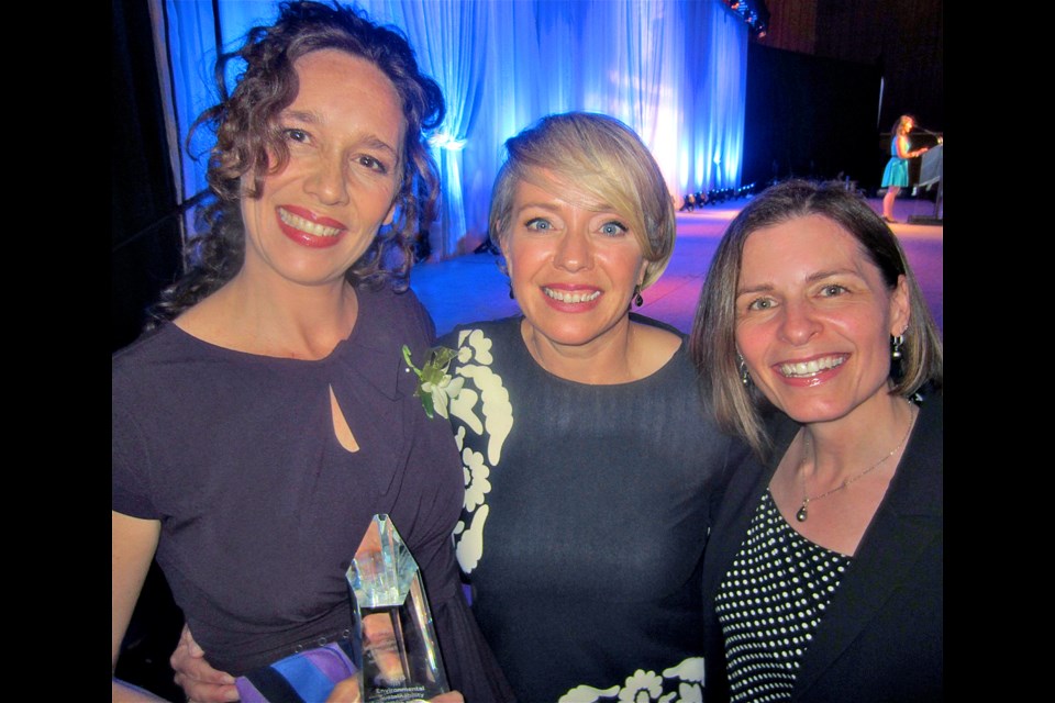 From left, environmental advocate Tzeporah Berman received a YWCA Women of Distinction Award from gala host Randene Neill and B.C. Hydro’s Debbie Nagle. Sixty-nine nominees were feted for their achievements and contributions in the community.