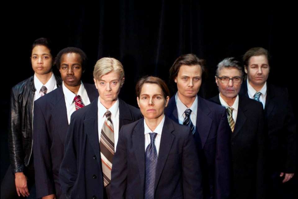 The all-female cast of Classic Chic Productions' Glengarry Glen Ross.