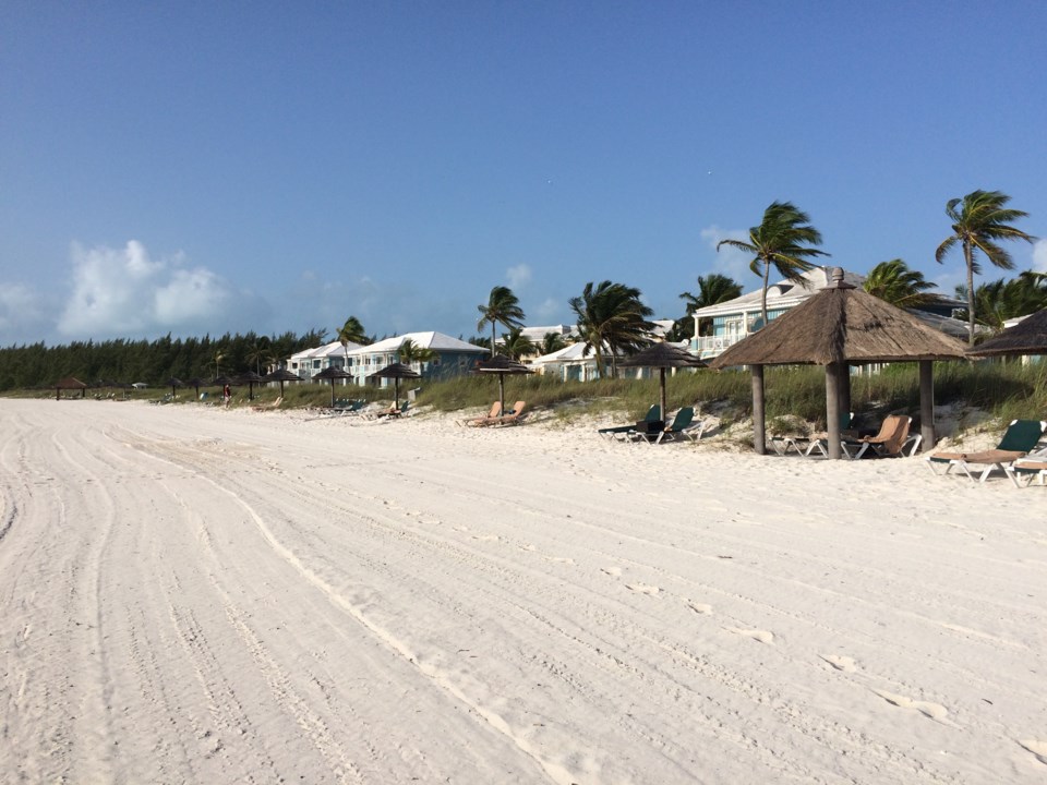 The one-mile beach lining Sandals Emerald Bay.