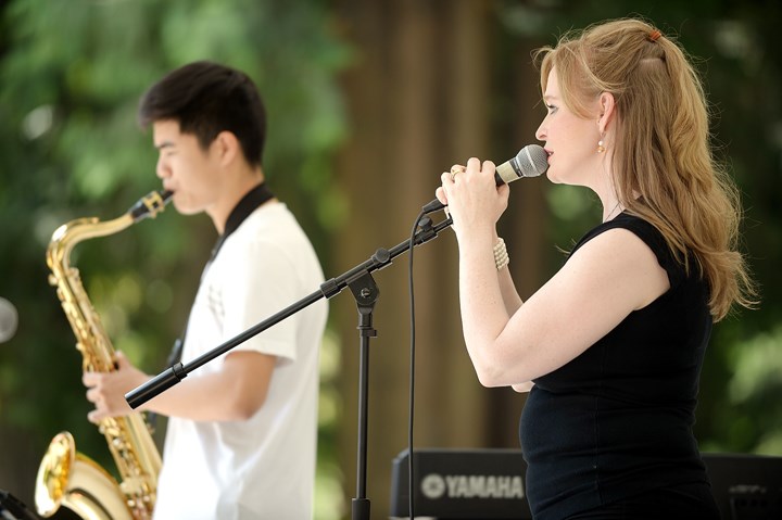 Parental Supervision performs at the Qayqayt elementary carnival at Tipperary park.