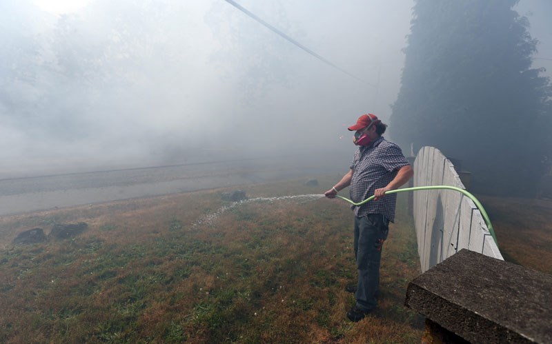 Grass fire off Maplewood Road