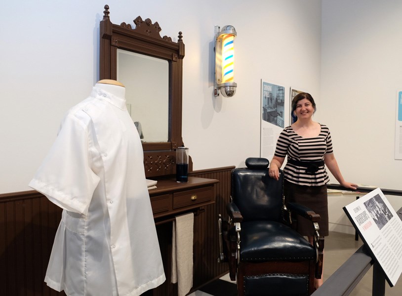 June 21 is the final day of the New Westminster Museum’s spring exhibition, Hair Apparent: A Hairy History of New Westminster. Museum curator Oana Capota recently showed Record photographer Larry Wright around the exhibit.