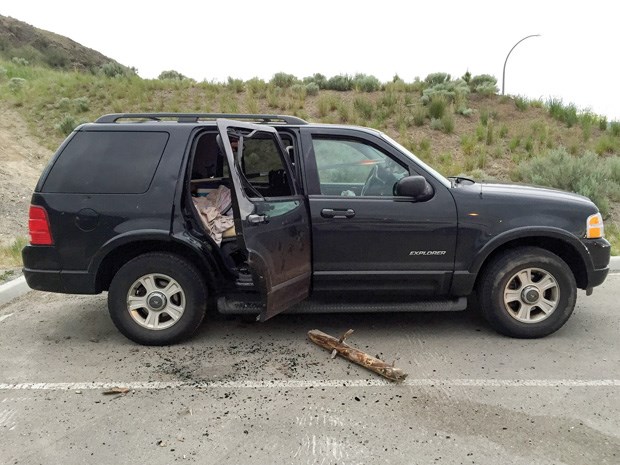 The truck that Andy White was sleeping in the night before the biggest competition of his life shows the scars of an attack from a drunken man wielding a heavy log.