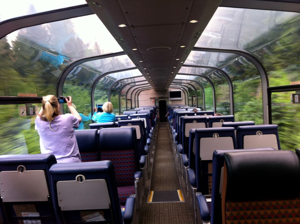 In Via Rail's Panorama car, going through the Rockies in B.C.