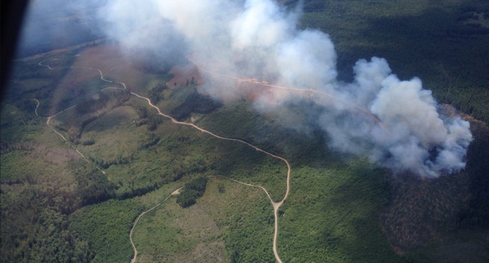 Fire on Nanaimo's Mount Benson. June 20, 2015