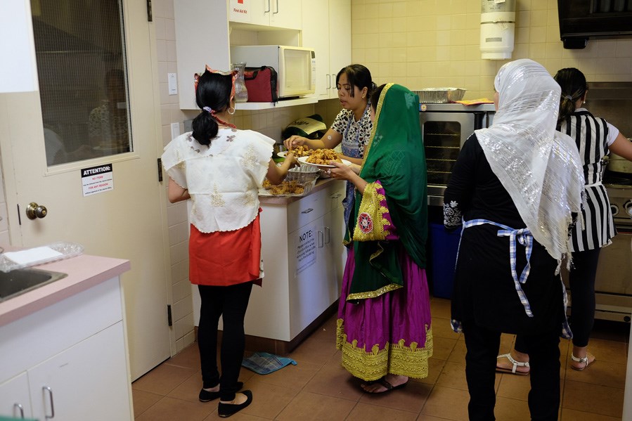 Volunteers cooked up a feast for local moms at a recent event at Olivet Baptist Church. They received a New Westminster small neighbouhood grant to provide lunch for 50 moms - and offered free child minding.