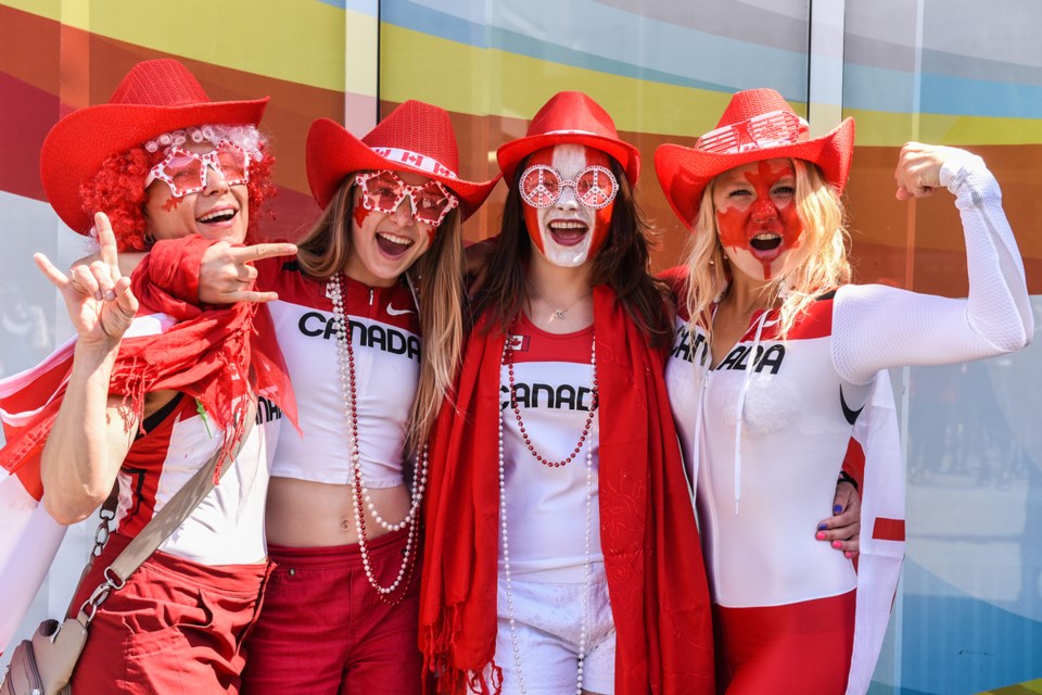 Attendance for Sunday’s FIFA Women’s World Cup game at B.C. Place was a record-breaking 53,855 fans who watched Canada pot a 1-0 win to advance to Saturday’s quarter-final against England. Photograph by: Rebecca Blissett