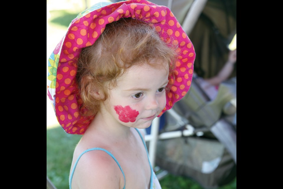 Alivla Harker, 3, gets her face painted at the Railway and Forestry Museum. Sunday was the Legion Week Barbecue which included free hot dogs, hamburgers, and ice cream. Also, for the kids and the young at heart, rides on the train were also free.