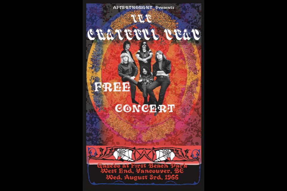 A recent commemorative poster of the Dead's free concert at First Beach Park in Vancouver.
