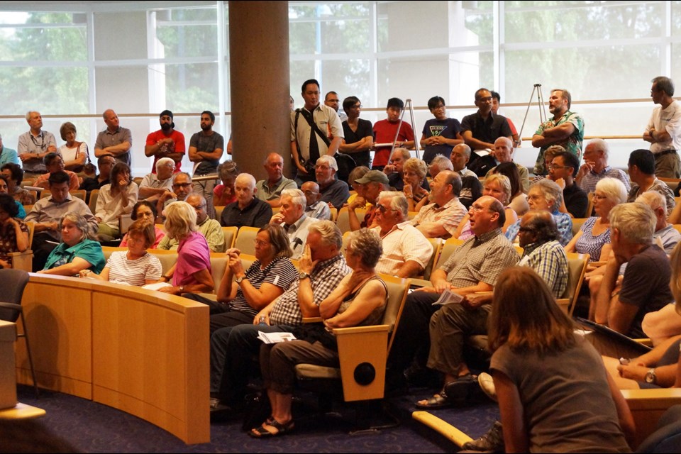 City hall has been packed for almost every meeting regarding mega homes in Richmond