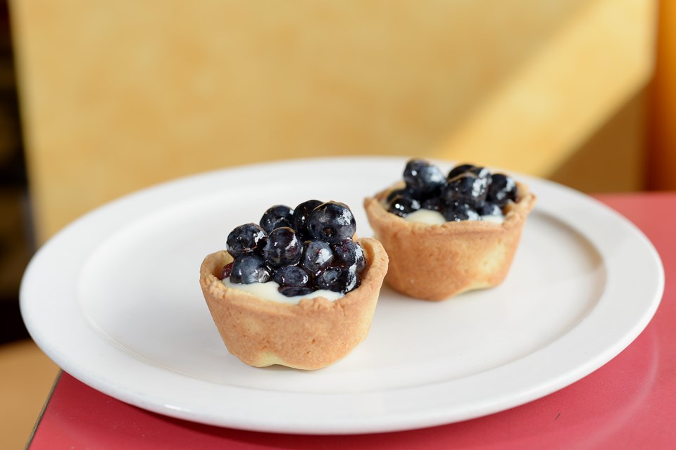 Fresh blueberry custard tarts at Uprising Breads Bakery. Photo Jennifer Gauthier