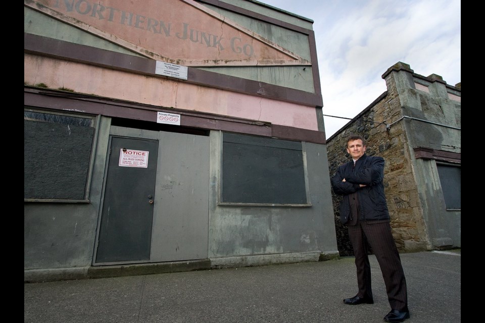 Developer Jon Stovell's Reliance Properties is developing the Northern Junk site as well as the nearby Janion building. Here, he's standing in front of the Northern Junk site in 2010.