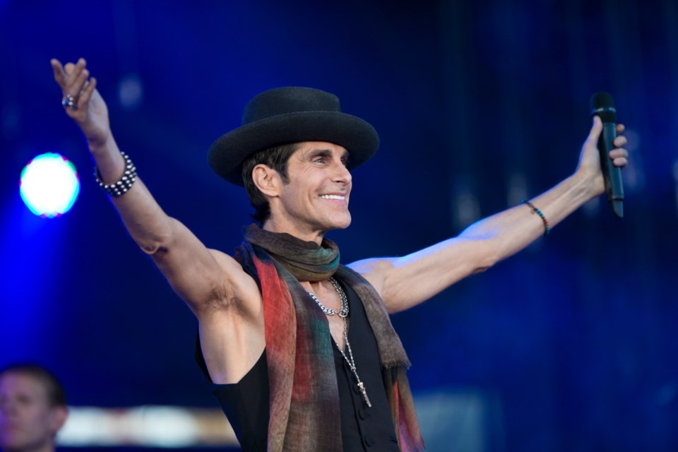 Jane's Addiction frontman Perry Farrell performs at Rock The Shores on Sunday.