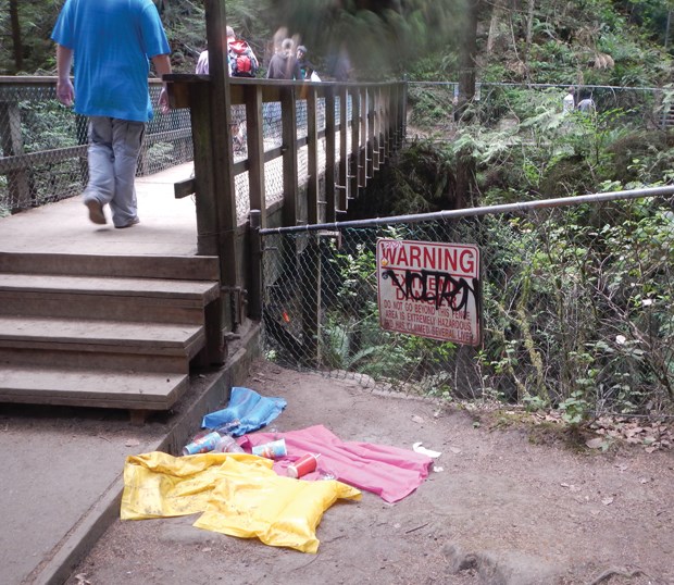 Lynn canyon garbage