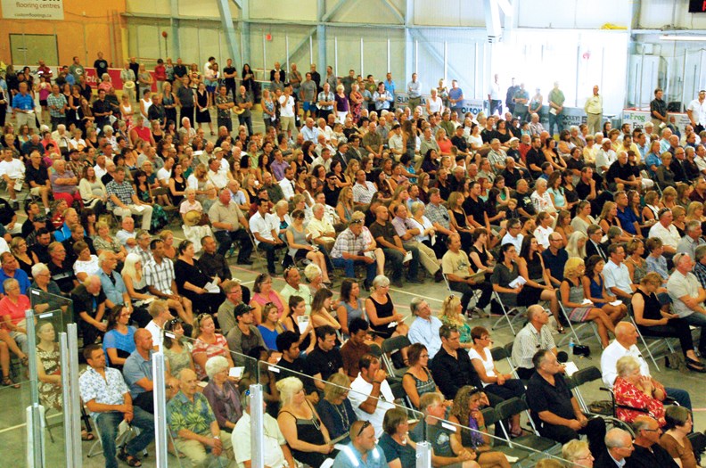 Almost 1,000 people filled the Gibsons arena on July 18 to celebrate the life of John Phare.