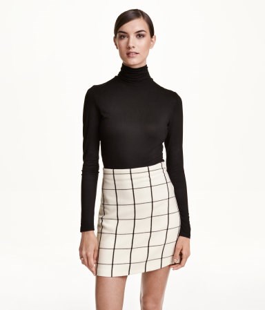 White/Checked Skirt from H&M $39.99