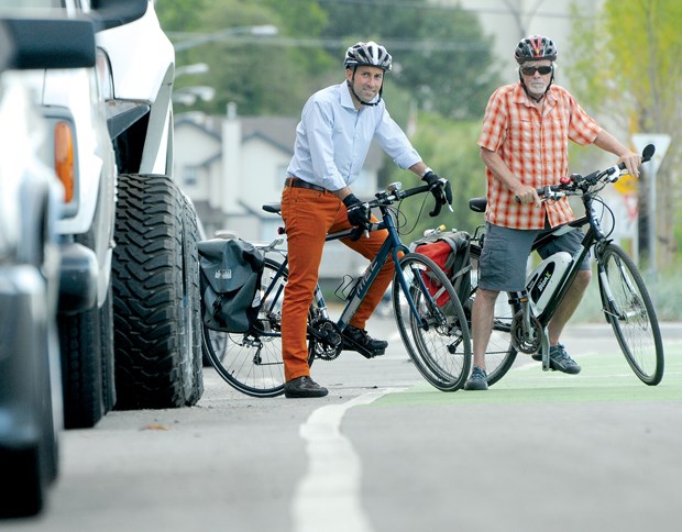 Bike lane blocked