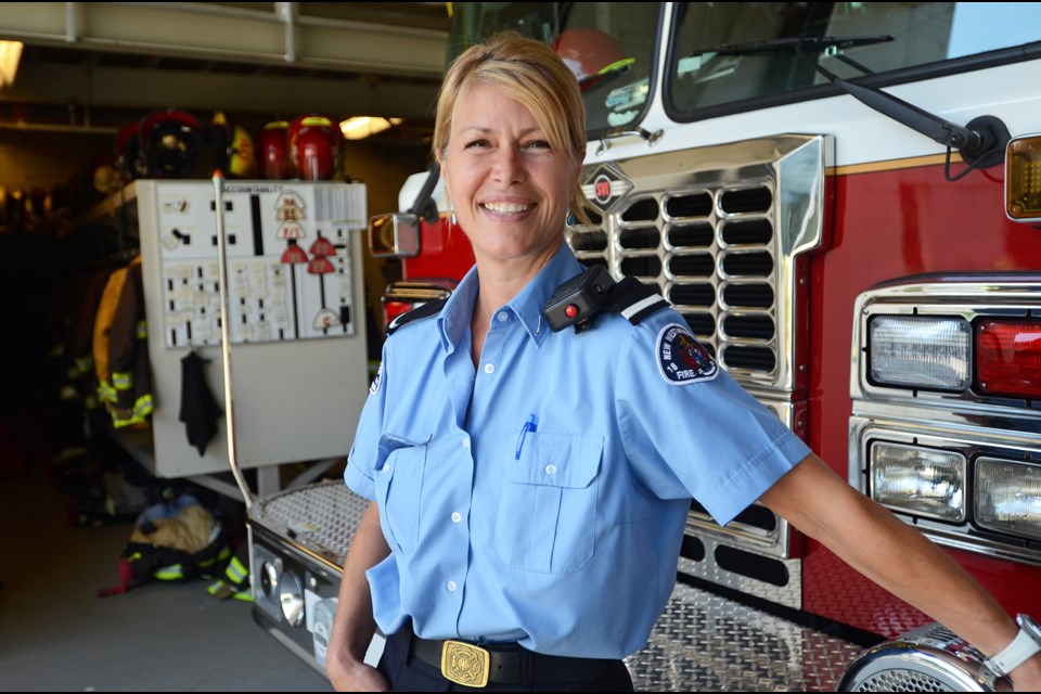 Acting Lt. Kathy Ius is New Westminster Fire and Rescue Services' first female officer.