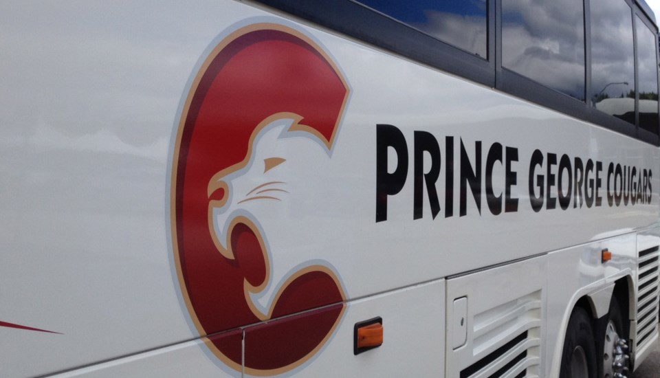 cougars logo on bus