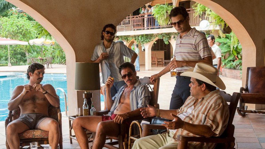 Juan Riedinger (standing in the back) appears as Carlos Lehder in Netflix's Narcos.