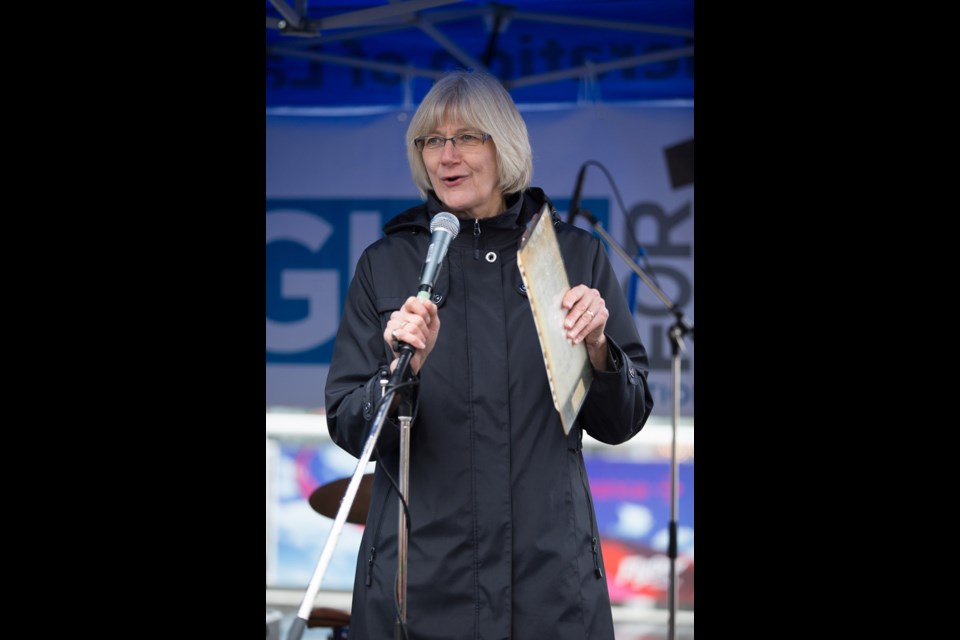 B.C. Federation of Labour president Irene Lanzinger is pushing for the provincial government to raise the minimum wage to $15 per hour.