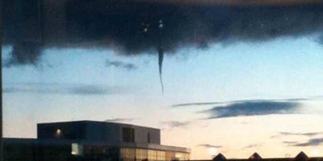 This funnel cloud was spotted to the west of Richmond on Thursday evening