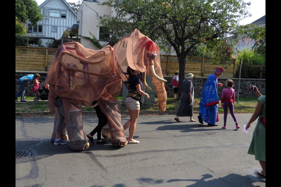 Elephant was among the many puppets that graced the 2014 Puppets for Peace festival.