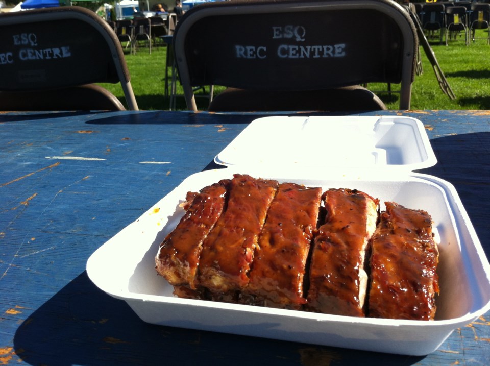 Esquimalt Ribfest: Full rack of pork ribs from the Gator BBQ booth. photo