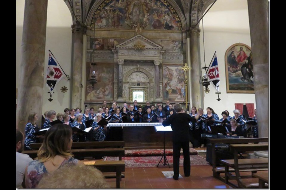 The Amabilis Singers perform in Siena during an Italian tour this summer.