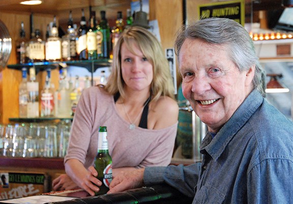One of Ed Sanders’ criteria for where to live is that it has a pub. On Bowen Island, he’s a regular at The Pub, where Jennifer Loree has a chair and a beer with his name on it.