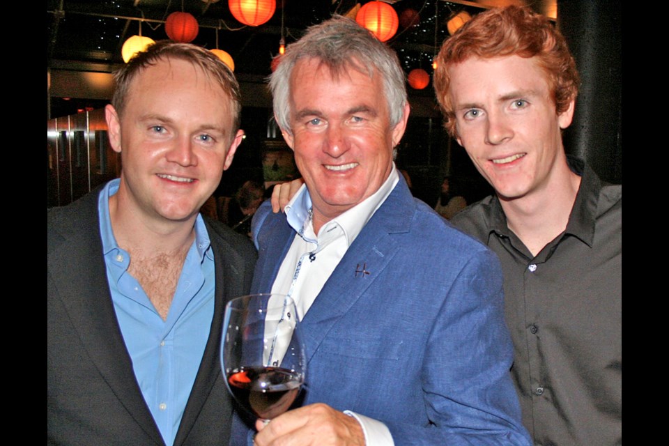 Kevin Snook, flanked by his sons Chris and Elliot, founded the charity Dan’s Legacy, in honour of his son Dan who died after becoming addicted to crack cocaine — his addiction brought upon after being sexually abused by a person of trust. A recent chefs dinner at Wild Rice generated upwards of $20,000.