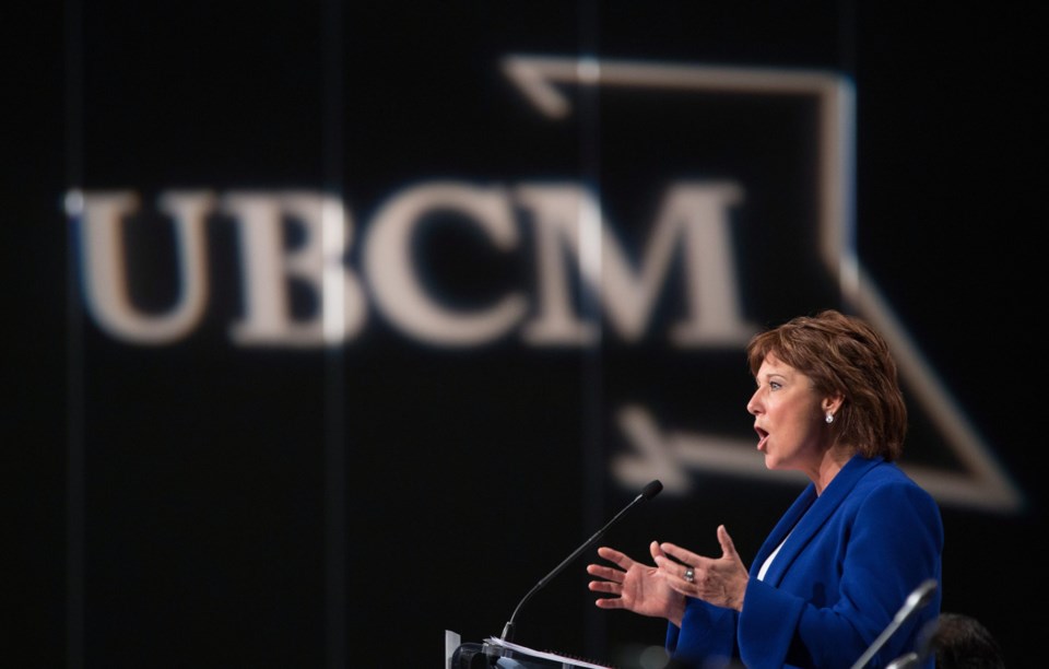 Christy Clark at UBCM convention in Vancouver, Sept. 25, 2015 photo