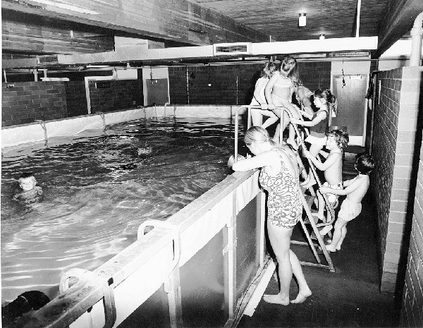 The indoor pool in the basement of the former Mitchell Elementary School building, which was torn down nearly a decade ago. City of Richmond Archives photo
