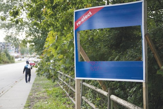 North Vancouver sign vandalism